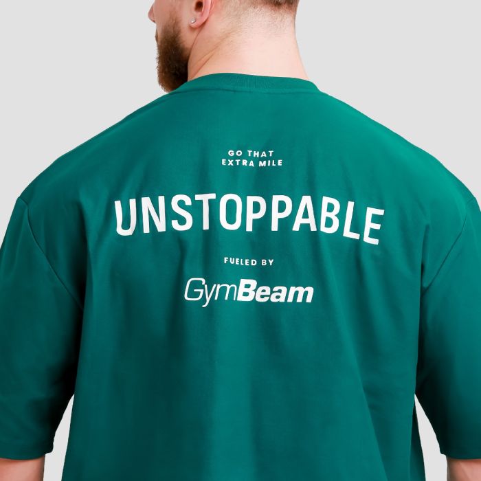 Чоловіча оверсайз футболка Unstoppable зелена - GymBeam L
