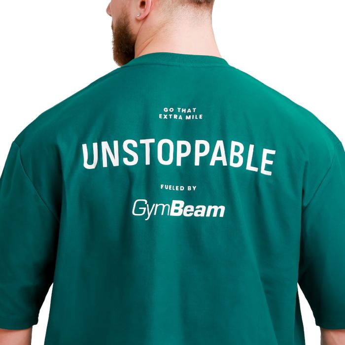 Чоловіча оверсайз футболка Unstoppable зелена - GymBeam L