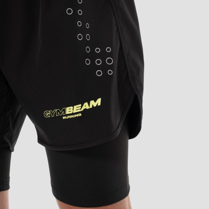 Pace 2in1 Shorts Black - GymBeam XXL