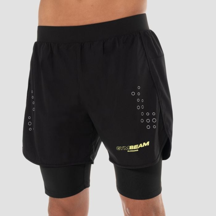 Pace 2in1 Shorts Black - GymBeam XXL