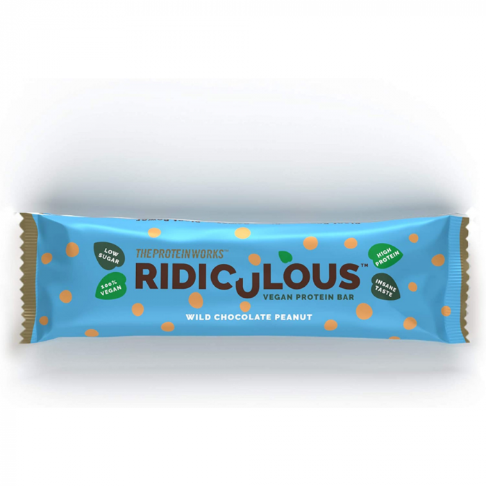 Ridiculous Vegan Protein Bar - The Protein Works 9 x 47 g - chocolate peanut