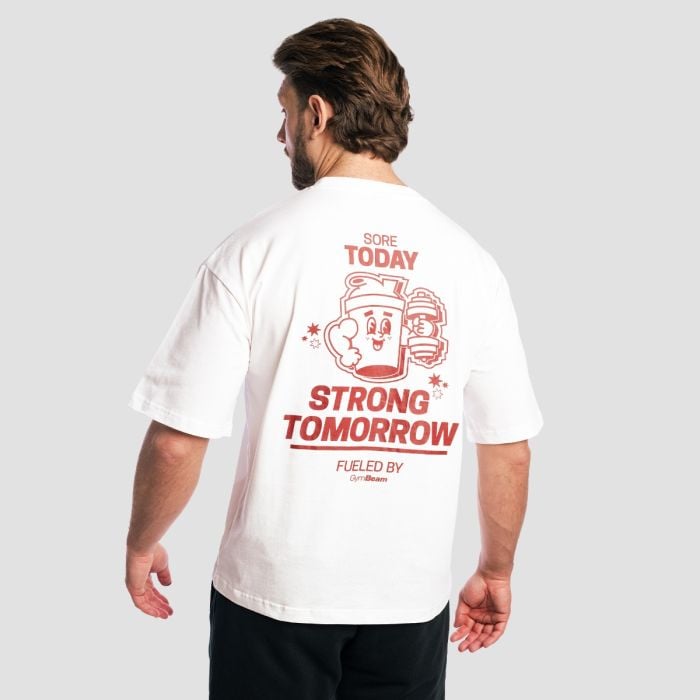 Футболка Shaker белая - GymBeam XL