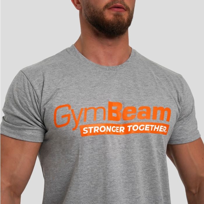 Футболка Stronger Together Сіра - GymBeam M