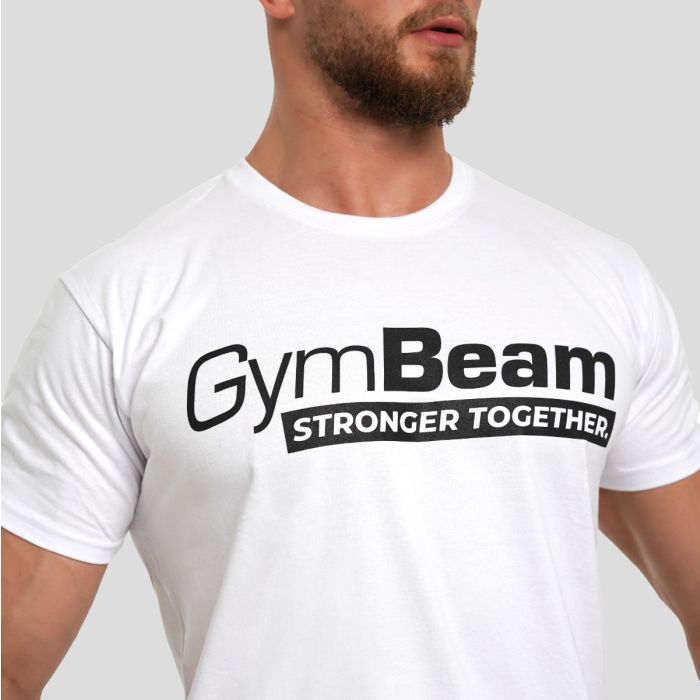 Футболка Stronger Together Белая - GymBeam M