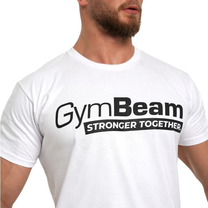 Футболка Stronger Together Белая - GymBeam M