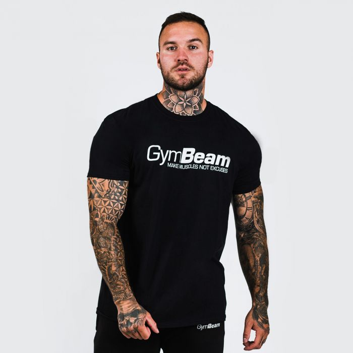 Чоловіча футболка Make Muscles Black - GymBeam