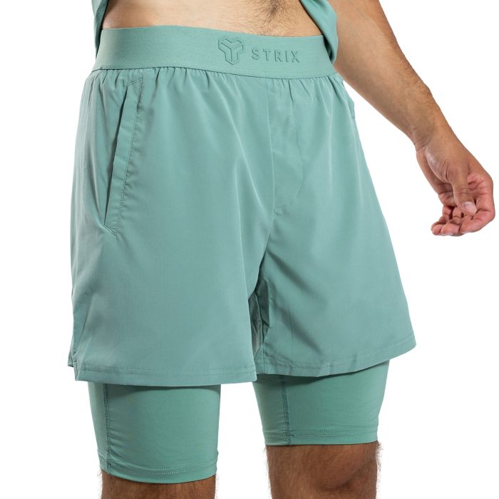 Мужские шорты ULTRA 2в1 агава - STRIX XXXL