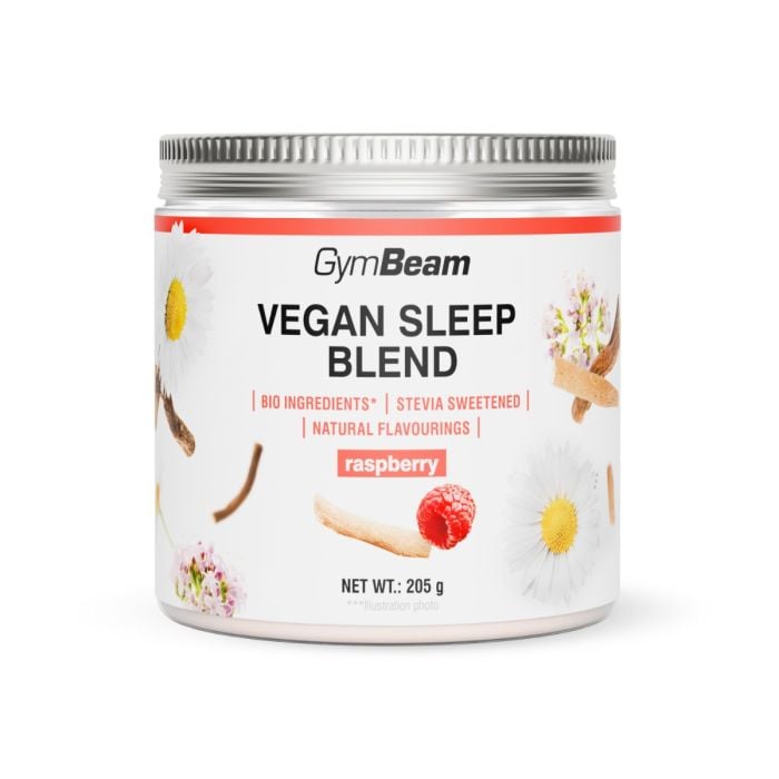 Суміш Vegan Sleep - GymBeam 205 g - малина