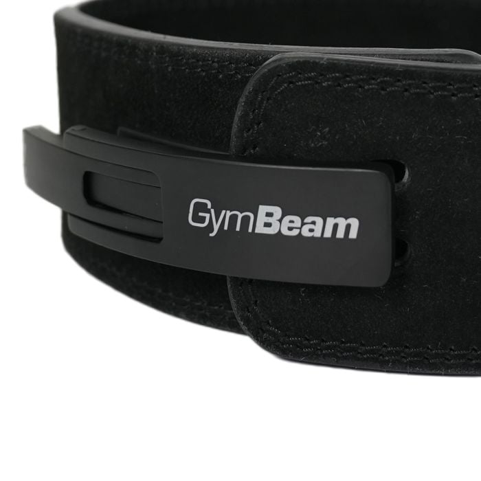 Пояс для важкої атлетики LEVER чорний/помаранчевий - GymBeam L