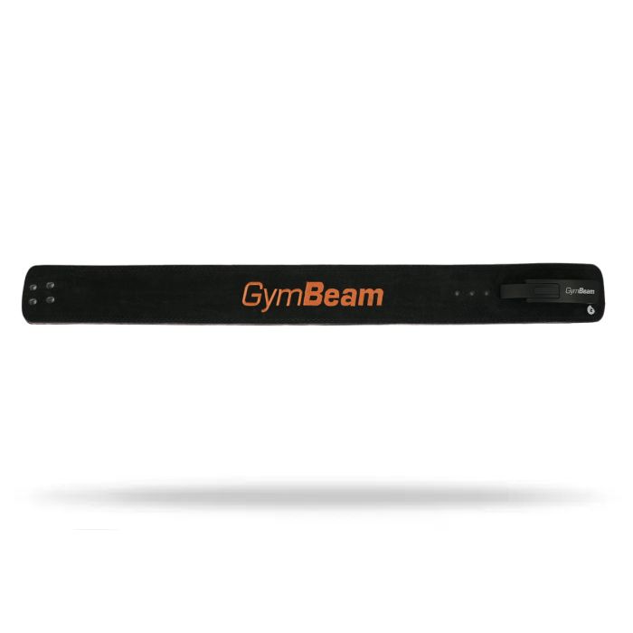 Пояс для важкої атлетики LEVER чорний/помаранчевий - GymBeam L