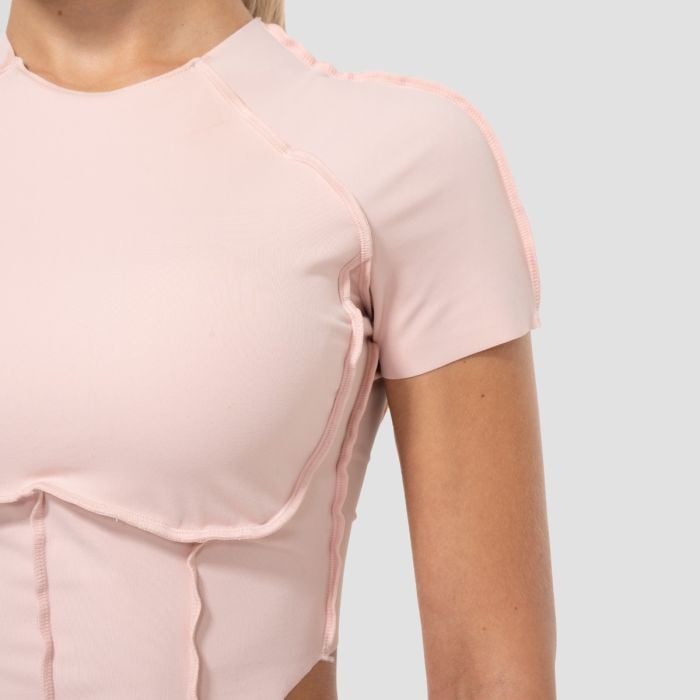 Dámské tričko Cropped Cosmo Pink - GymBeam L