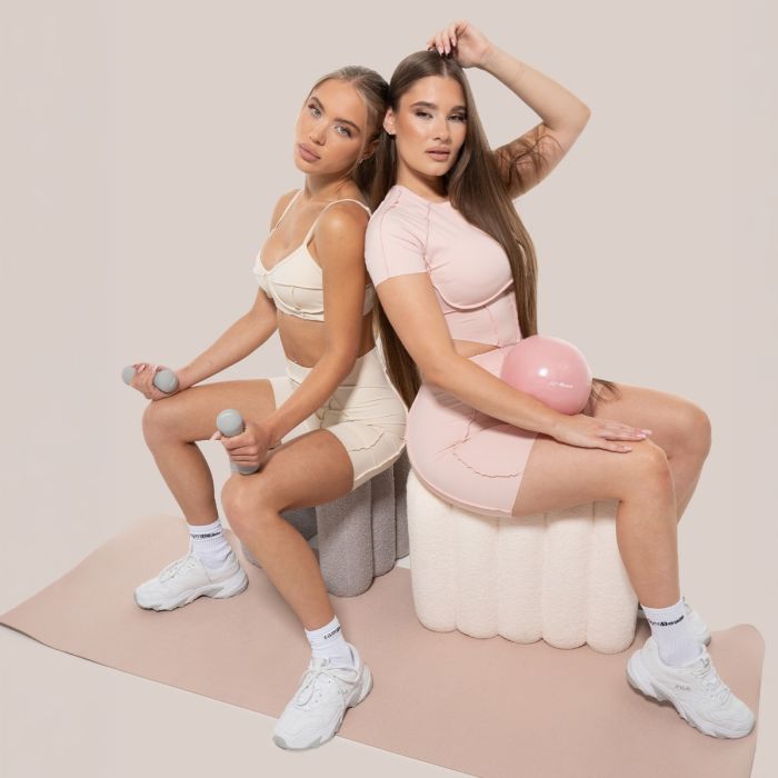 Dámské tričko Cropped Cosmo Pink - GymBeam L