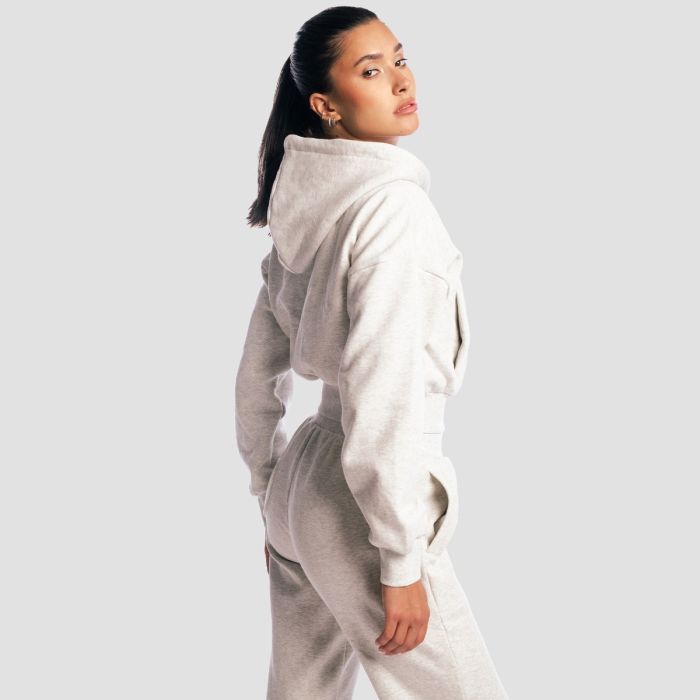 Жіноча толстовка на блискавці Base перлинна - GymBeam S