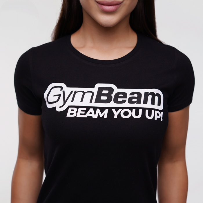 Жіноча футболка Beam Чорна - GymBeam M