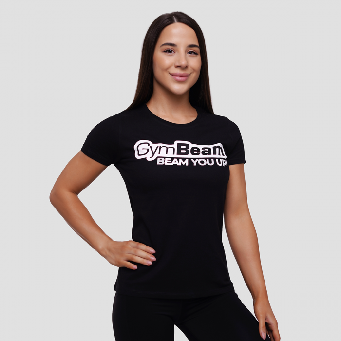 Жіноча футболка Beam Чорна - GymBeam