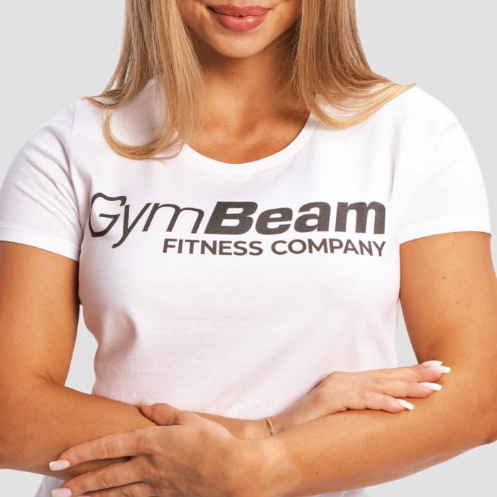 Женская футболка Fitness белая - GymBeam XXL