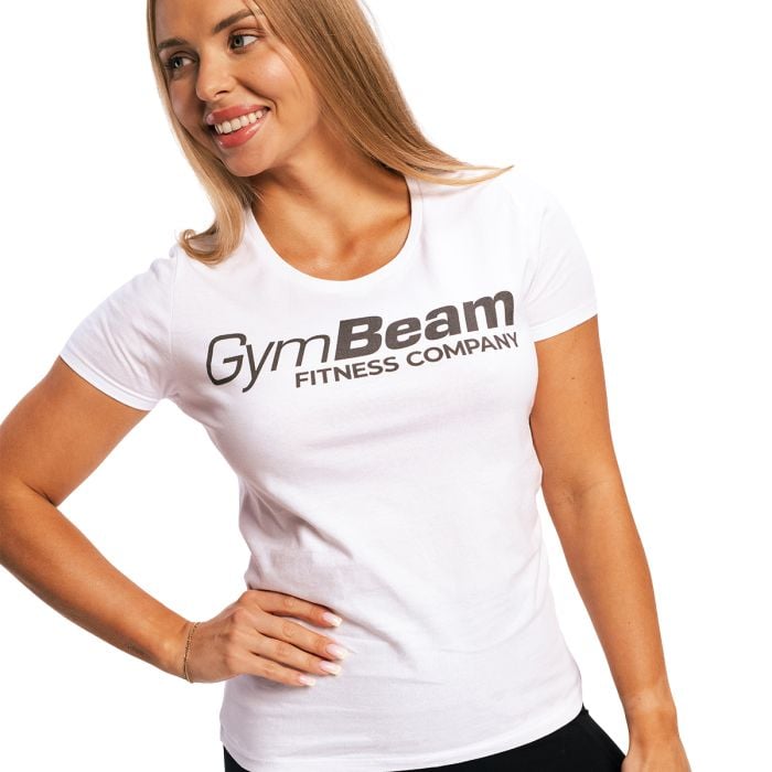 Женская футболка Fitness белая - GymBeam XXL