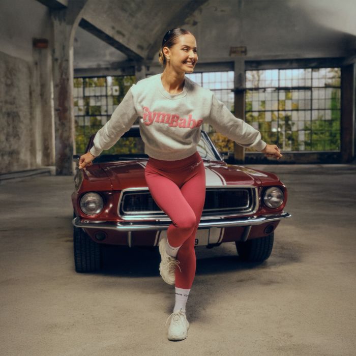 Жіночий джемпер GymBabe перлинний - GymBeam M