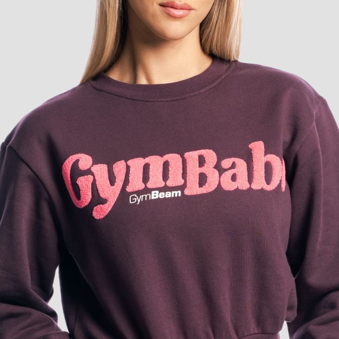 Жіночий джемпер GymBabe пурпуровий - GymBeam XL