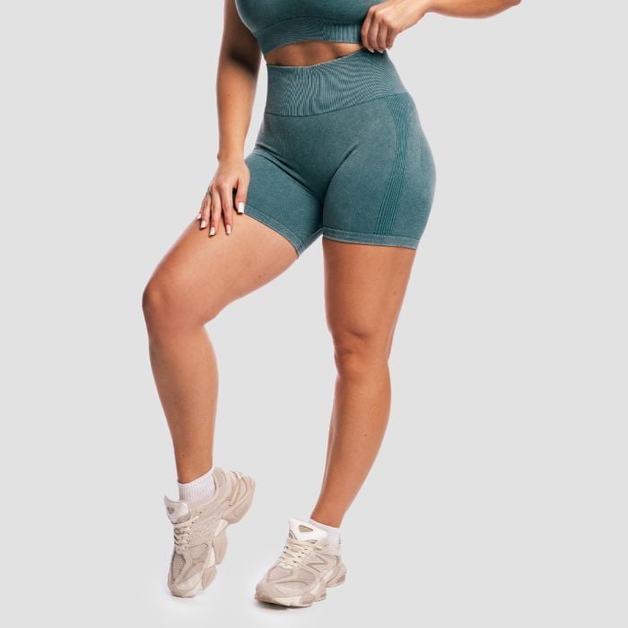 Женские бесшовные шорты Lift петроль - GymBeam XL