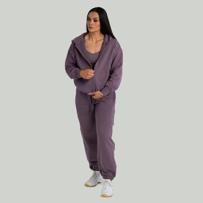 Жіноче худі на блискавці темно-фіолетове - STRIX S