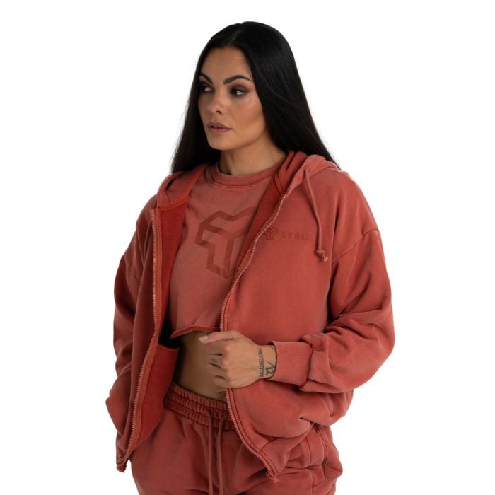 Женская толстовка на молнии терракотовая - STRIX L
