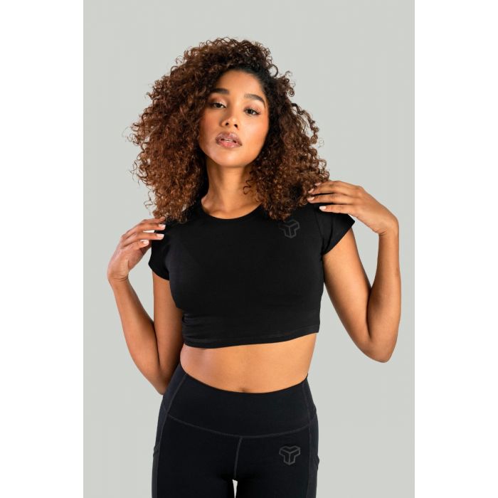 Жіноча футболка Essential CropTop Black - STRIX L