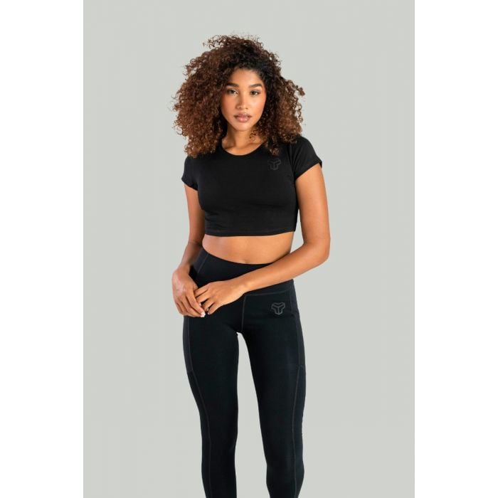 Жіноча футболка Essential CropTop Black - STRIX L