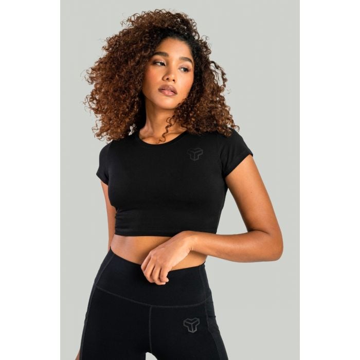 Жіноча футболка Essential CropTop Black - STRIX L