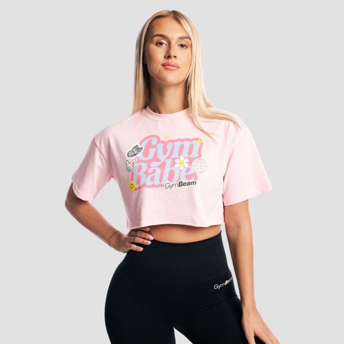 Жіноча футболка GymBabe пастельно-вишнева - GymBeam M