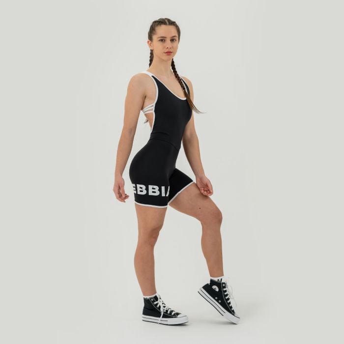 Women's Hammies Workout Jumpsuit Black - NEBBIA 