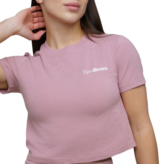 Женская укороченная футболка Agile розовый - GymBeam L
