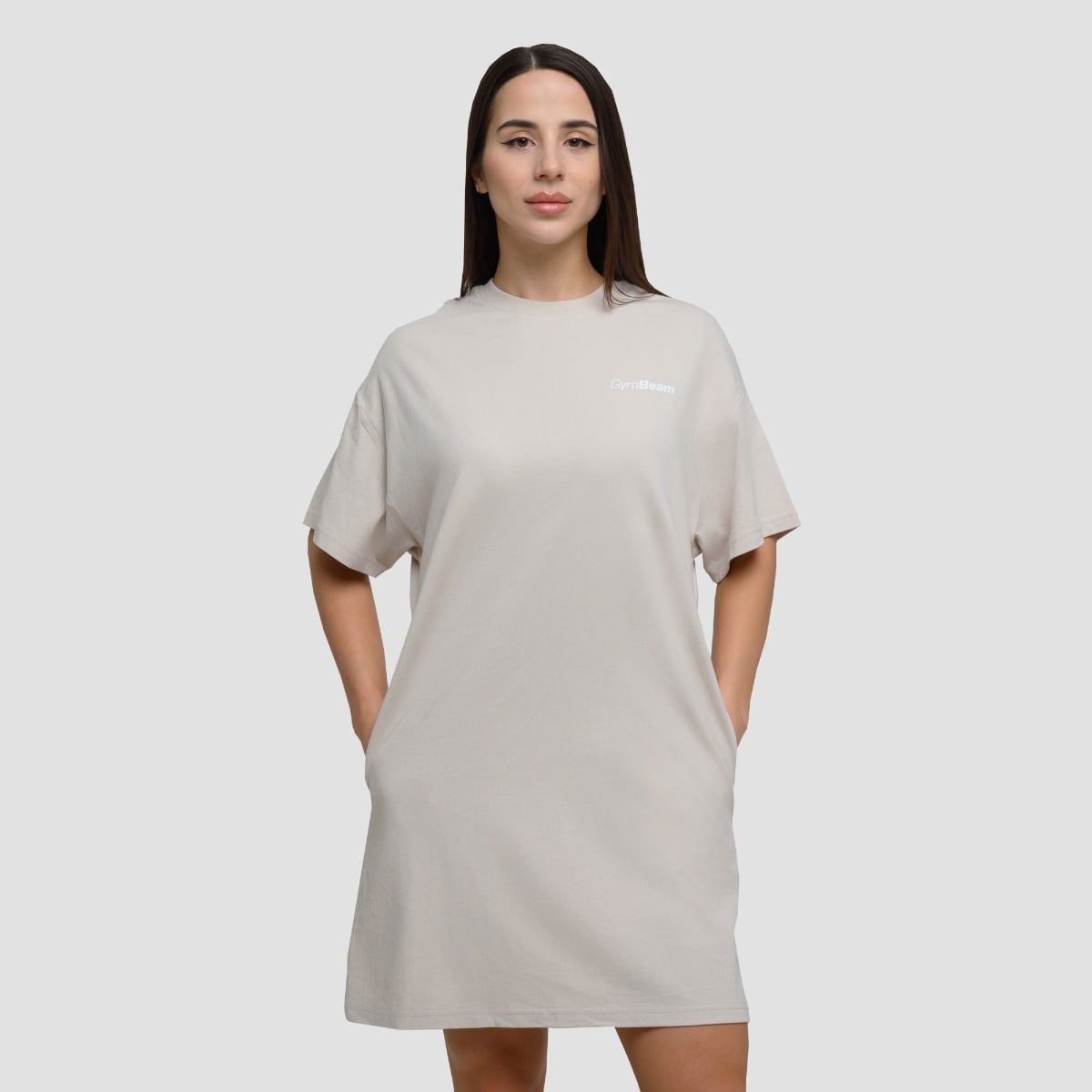 Women‘s Agile T-Shirt Dress Desert - GymBeam