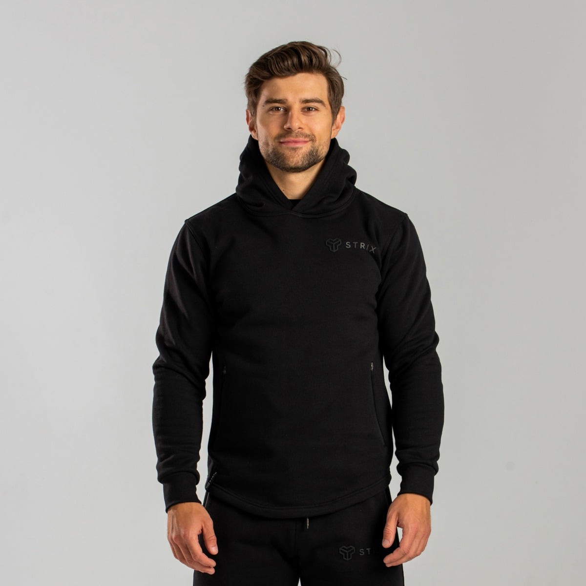 Толстовка Essential Hoodie Black - STRIX