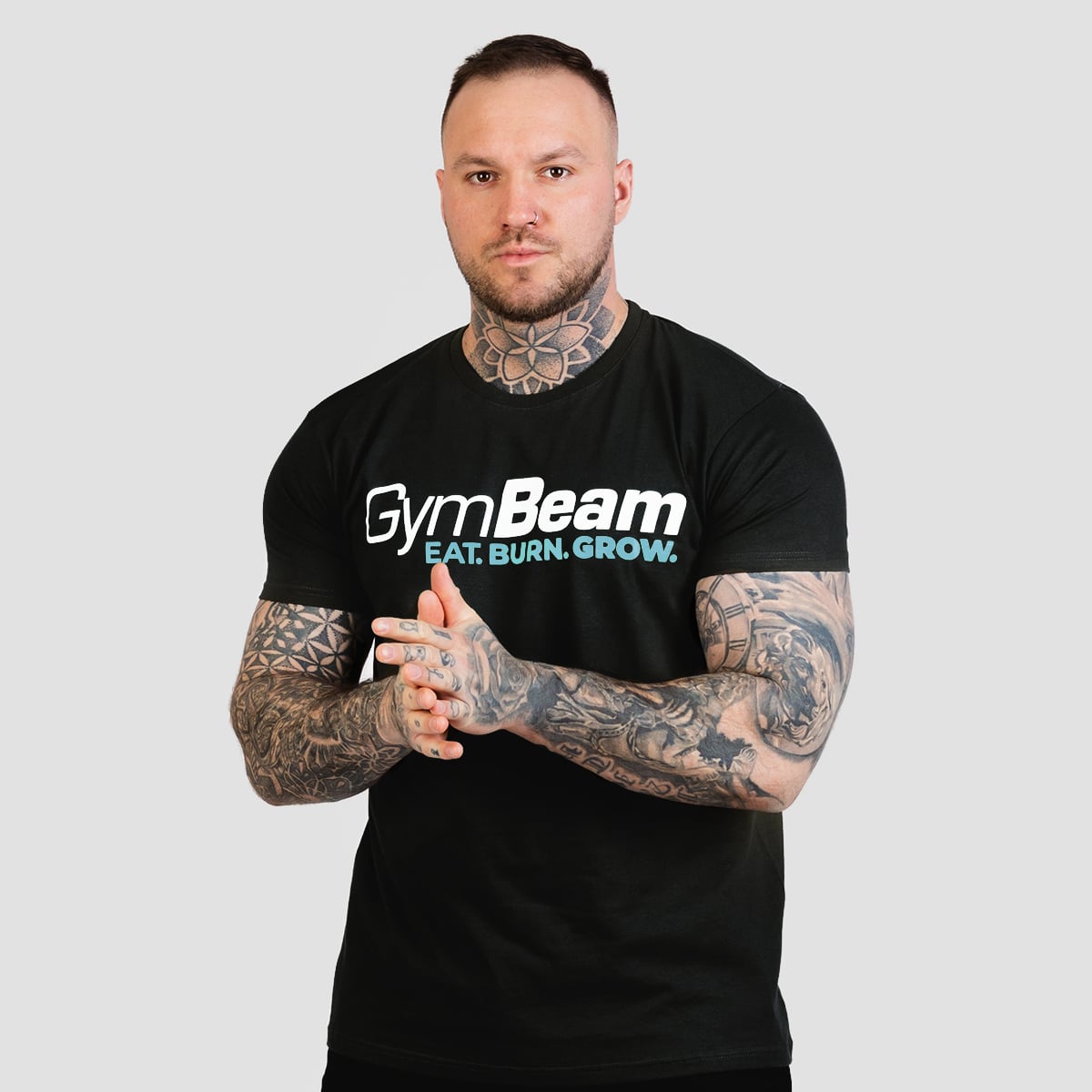 Футболка Grow Черная - GymBeam