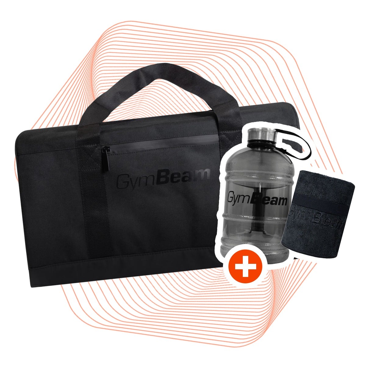 Спортивна сумка Duffle All Black - GymBeam + Подарки