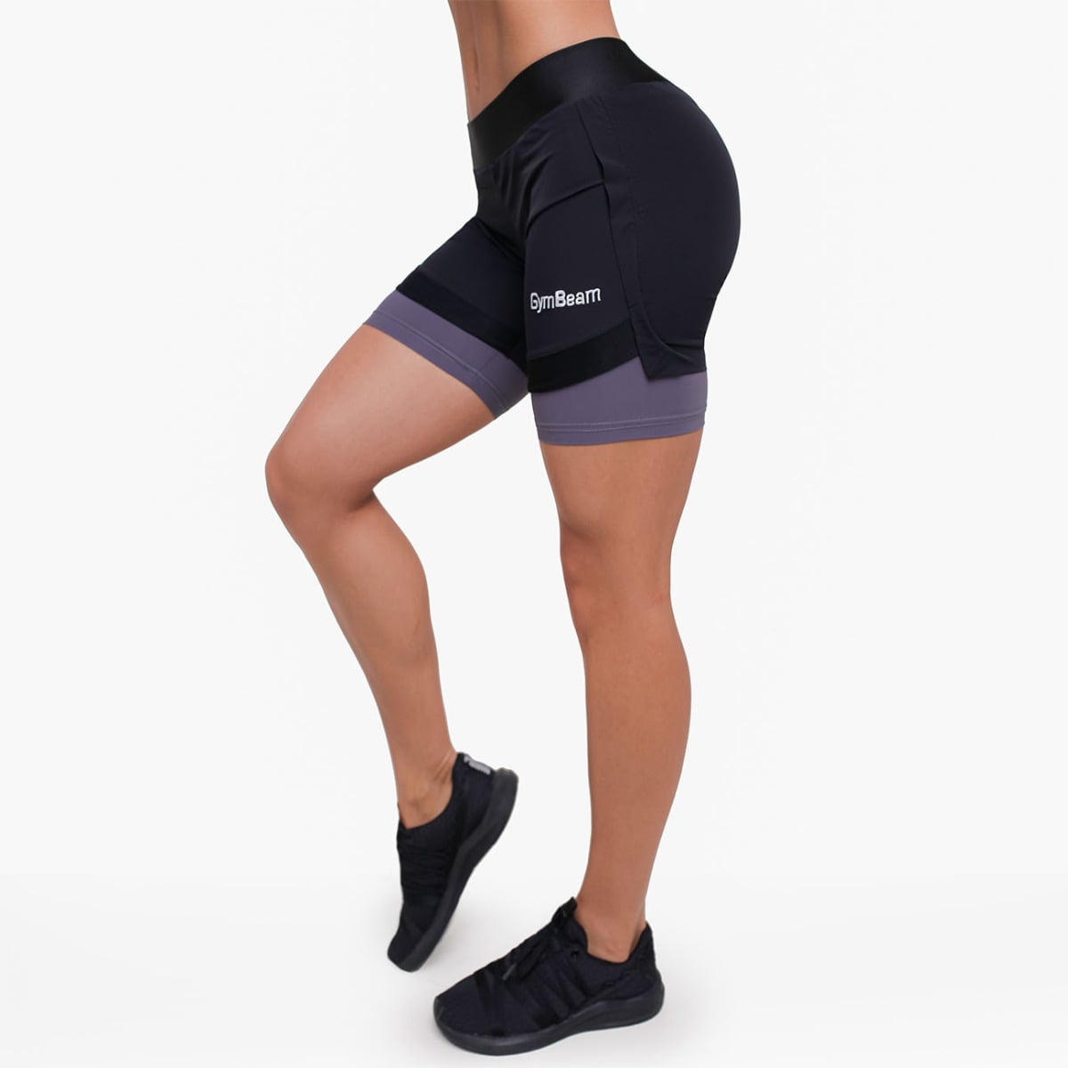 Жіночі шорти 2in1 Black Grey - GymBeam