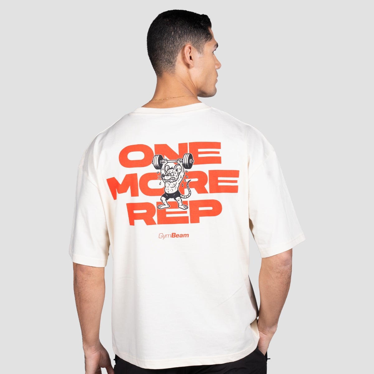 Футболка GymRat кремовая - GymBeam