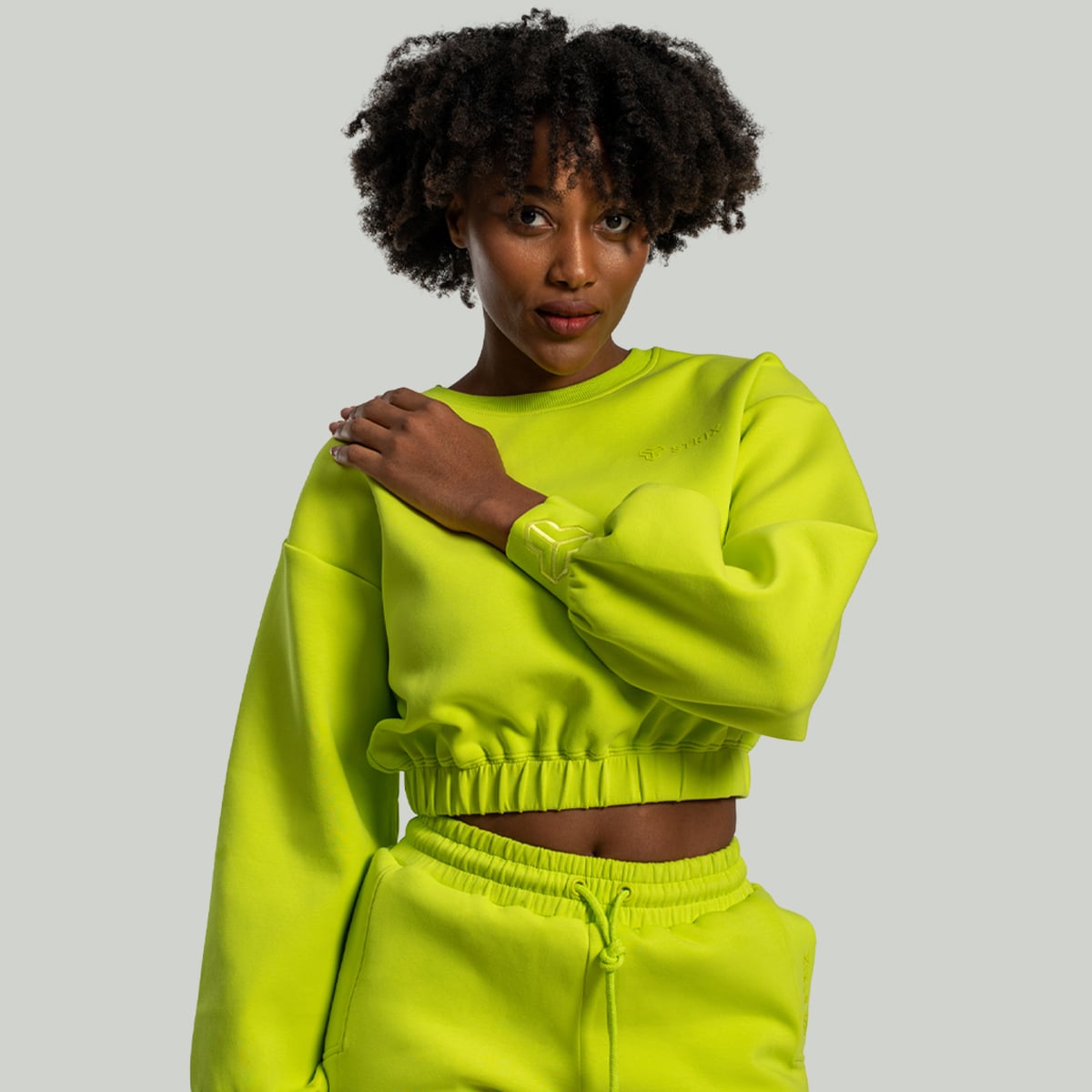 Жіночий джемпер Lunar Cropped насичений лайм Chartreuse - STRIX