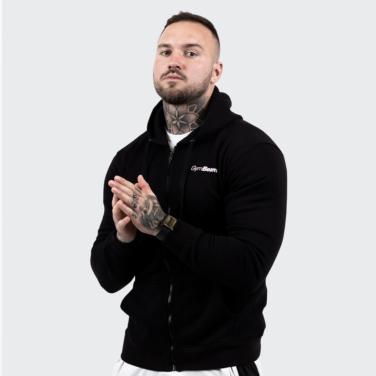 Толстовка Zipper Hoodie Black - GymBeam