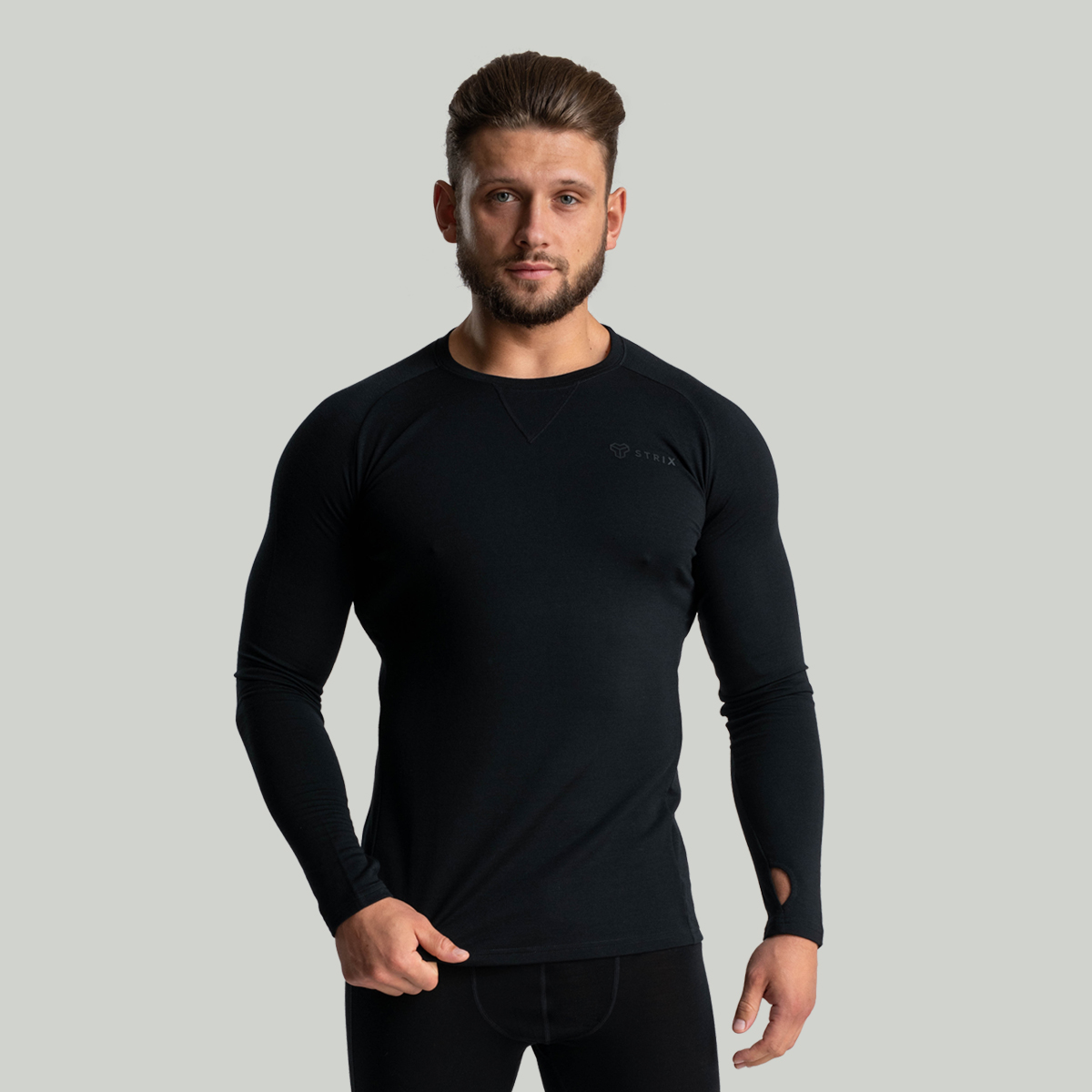 Футболка с длинным рукавом MERINO I Black - STRIX