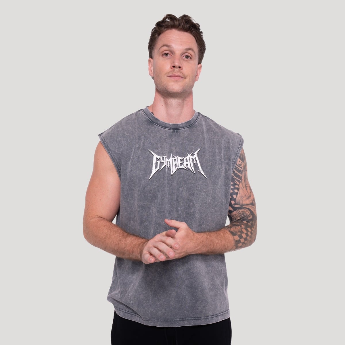 Мужская майка Spike серая - GymBeam
