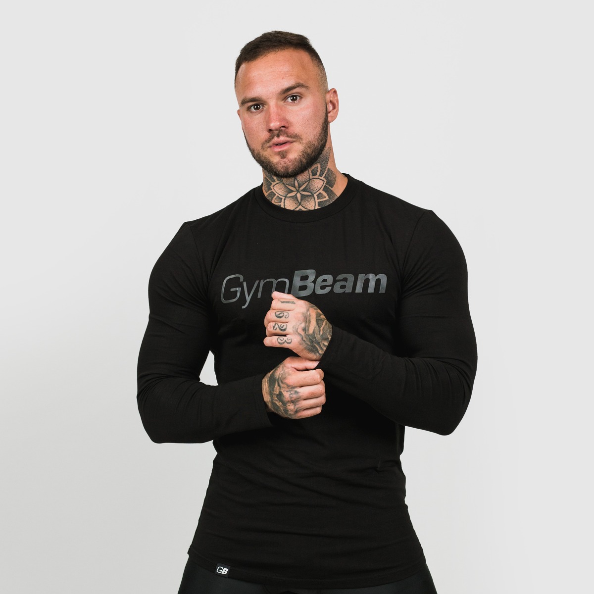 Футболка Long Sleeve Leisure Black - GymBeam