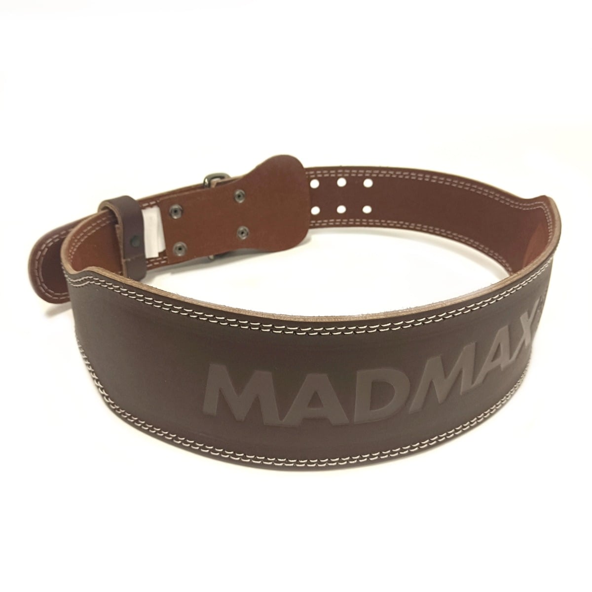 Пояс для фитнеса Full Leather Chocolate Brown - MADMAX