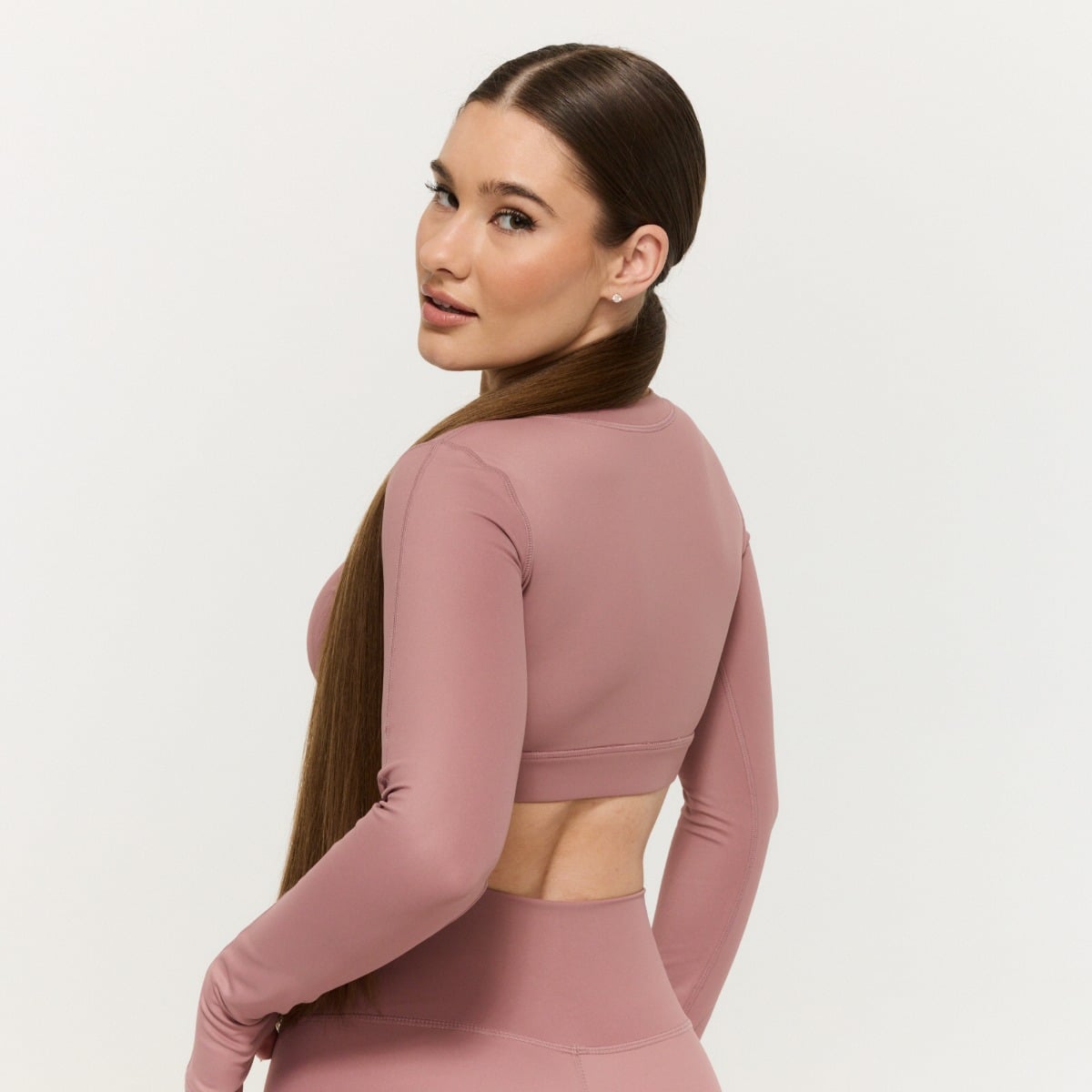 Женский спортивный топ Prime дымчато-розовый - GymBeam