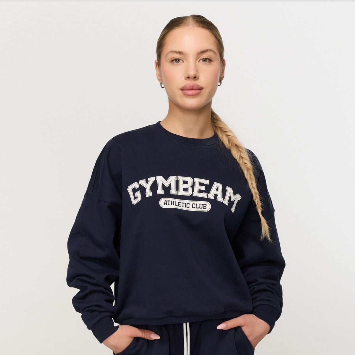 Женский свитшот Varsity синий - GymBeam