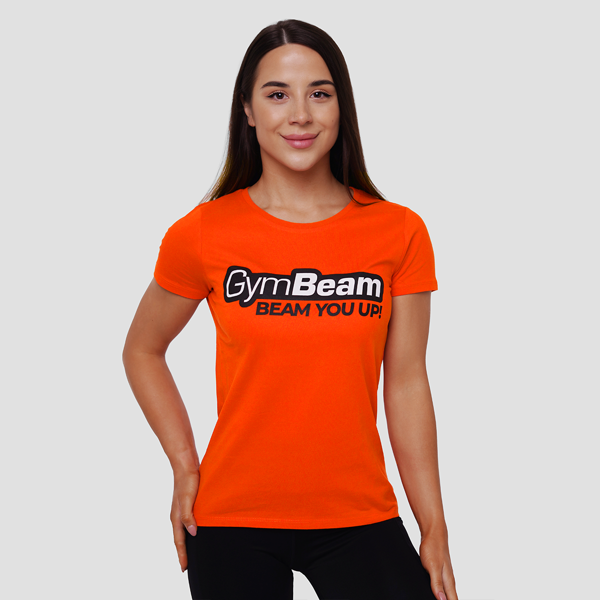 Женская футболка Beam Оранжевая - GymBeam