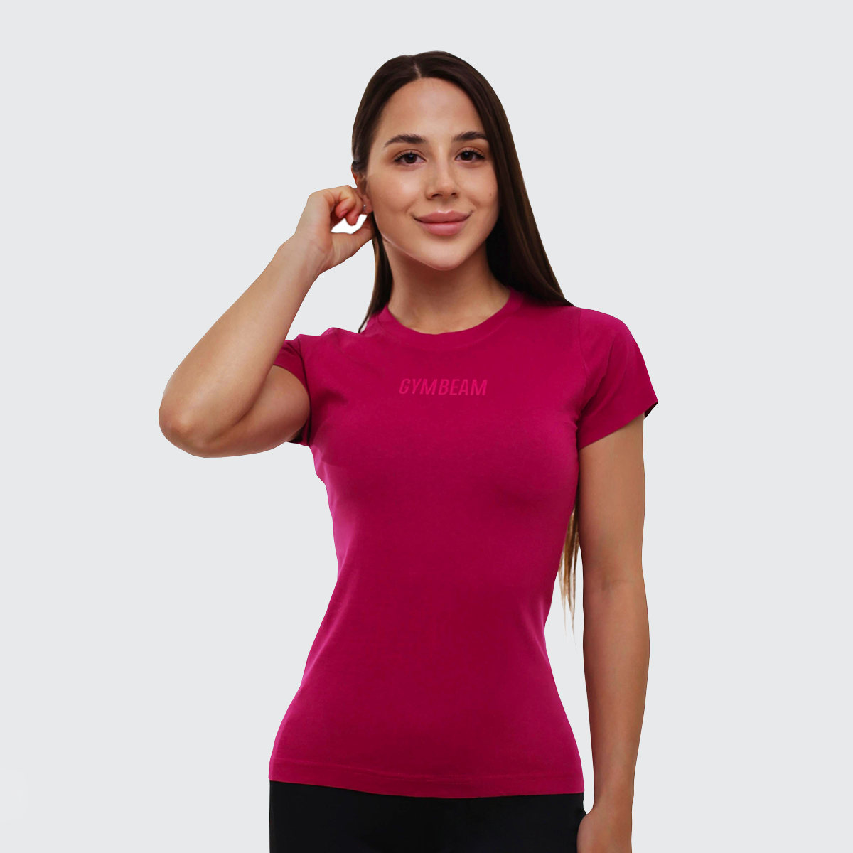 Женская футболка FIT пурпурная - GymBeam