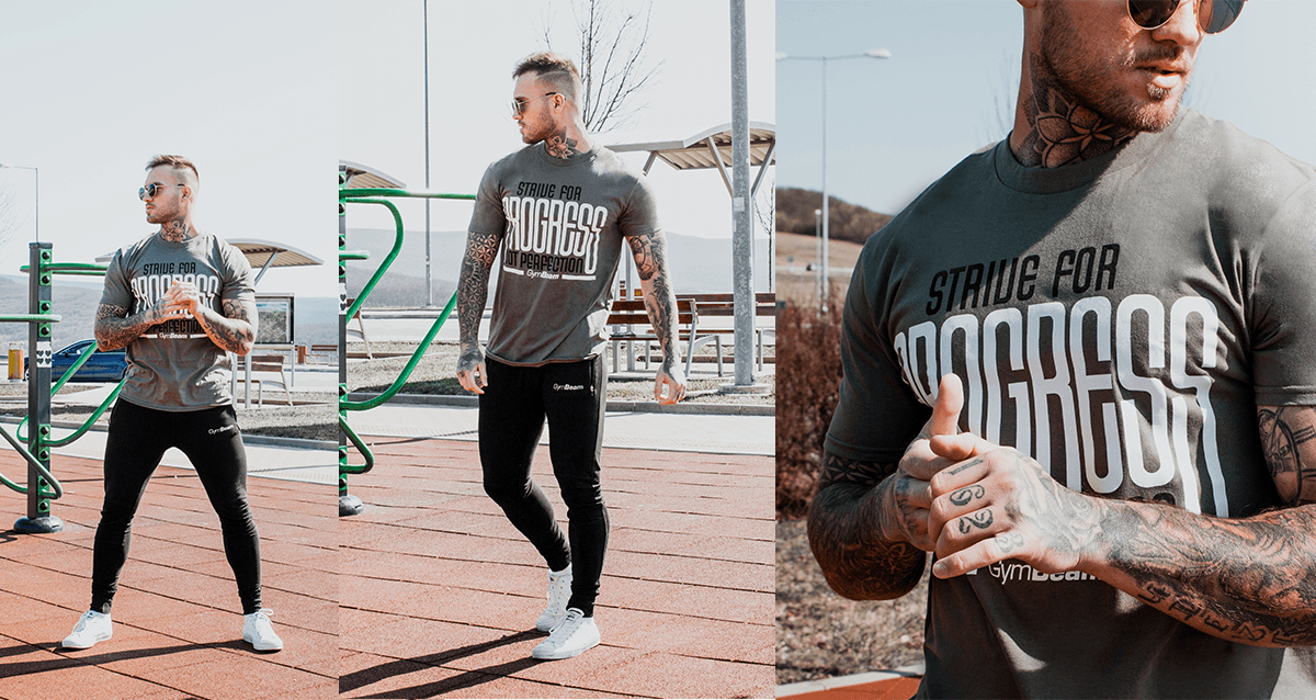 Футболка Progress Military Green - GymBeam