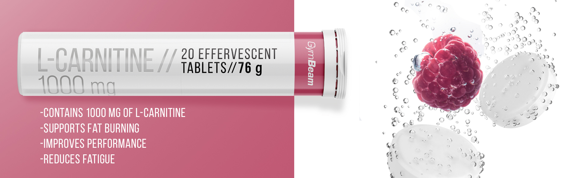L-карнитин 1000 мг - GymBeam - 20 табл